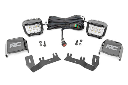 Rough Country 71056 LED Ditch Light Kit | 3in OSRAM Pair | Wide | Chevy/GMC 1500 (14-18 & Classic)