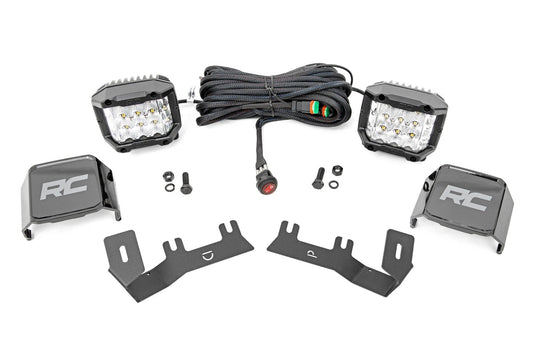 Rough Country 71056 LED Ditch Light Kit | 3in OSRAM Pair | Wide | Chevy/GMC 1500 (14-18 & Classic)