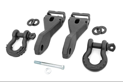 Rough Country RS170 Tow Hook Brackets | D-Ring Combo | Chevy Silverado 1500 2WD/4WD (2014-2018 & Classic)