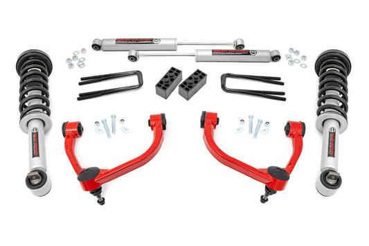 Rough Country 54531RED 3 Inch Lift Kit | N3 Struts | Ford F-150 4WD (2014-2020)