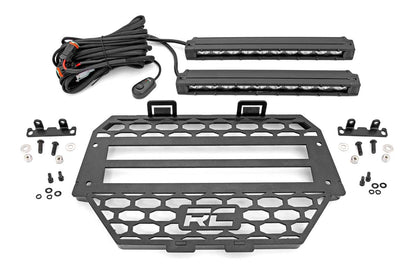 Rough Country 93041 Grille Kit | 10" Black Slimline LED Pair | Polaris RZR XP 1000