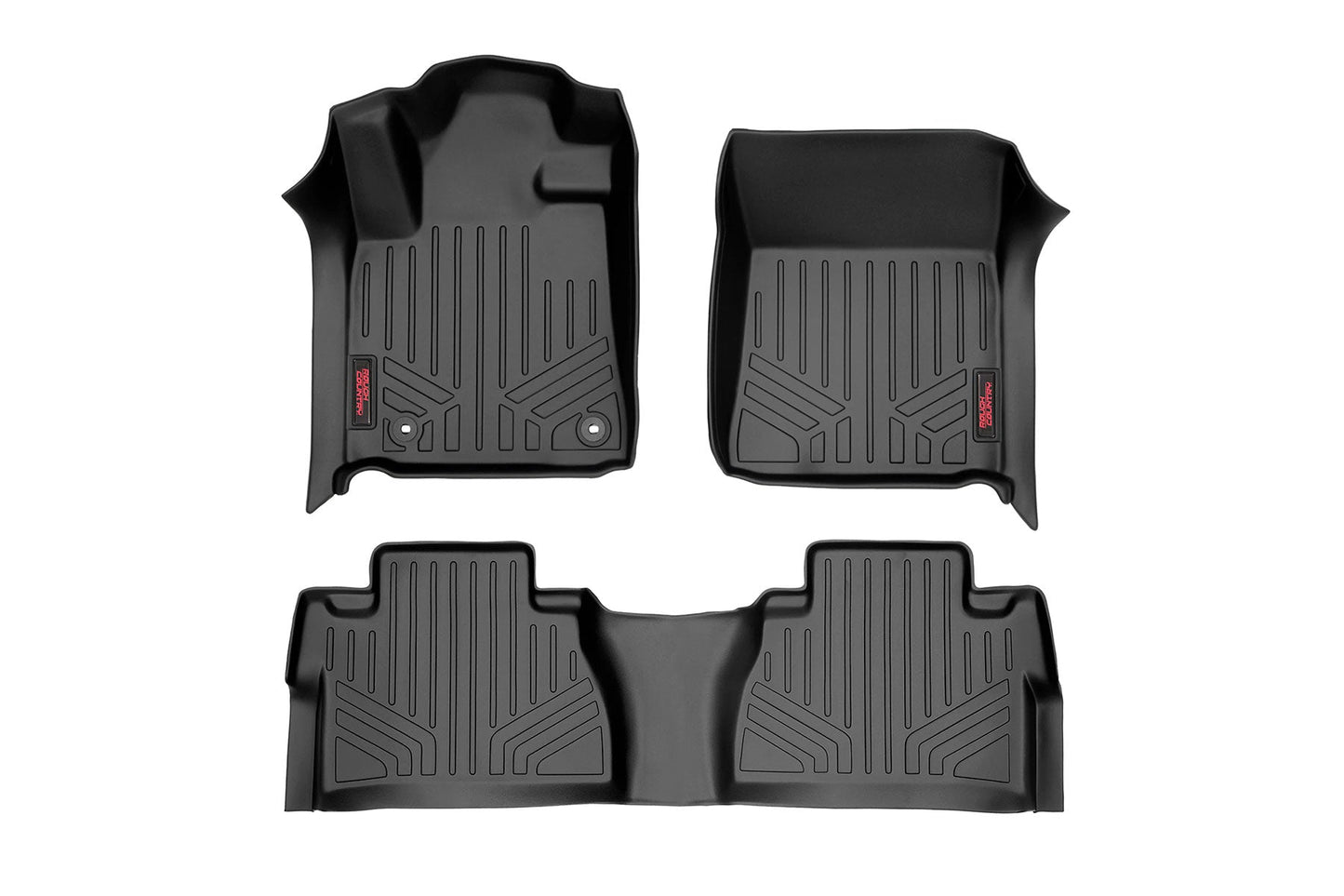 Rough Country M-71770 Floor Mats | FR & RR | CrewMax | Toyota Tundra 2WD/4WD (2014-2021)