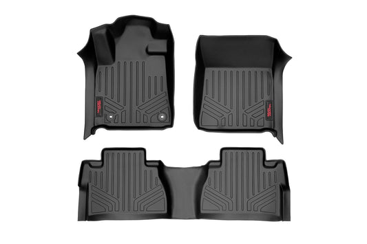 Rough Country M-71770 Floor Mats | FR & RR | CrewMax | Toyota Tundra 2WD/4WD (2014-2021)