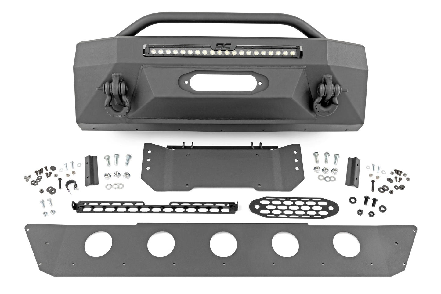 Rough Country 10744 Front Bumper | Hybrid | 20" Blk LED | Toyota 4Runner 2WD/4WD (2014-2024)