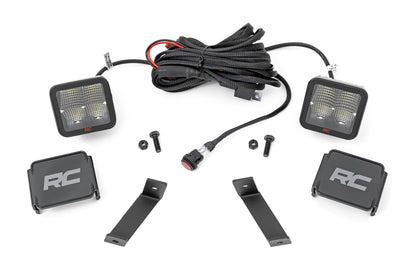 Rough Country 70084 LED Light Kit | Ditch Mount | 2" Spectrum Pair | Spot | Jeep Cherokee KL (14-21)
