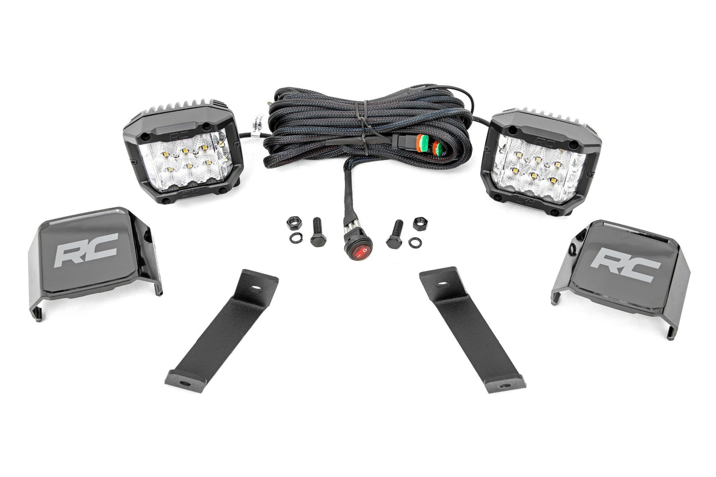 Rough Country 70082 LED Light Kit | Ditch Mount |  3" OSRAM | Wide | Jeep Cherokee KL (14-21)