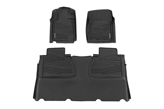 Rough Country FF-71413 Floor Mats | FR & RR | Double Cab | Toyota Tundra 2WD/4WD (2014-2021)