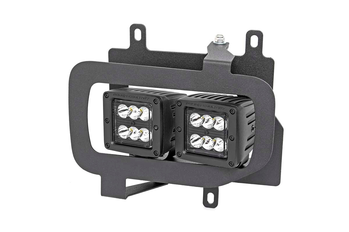 Rough Country 70865 LED Light Kit | Fog Mount | Dual 2" Black Pairs | Spot/Flood | Ford F-150 (15-17)