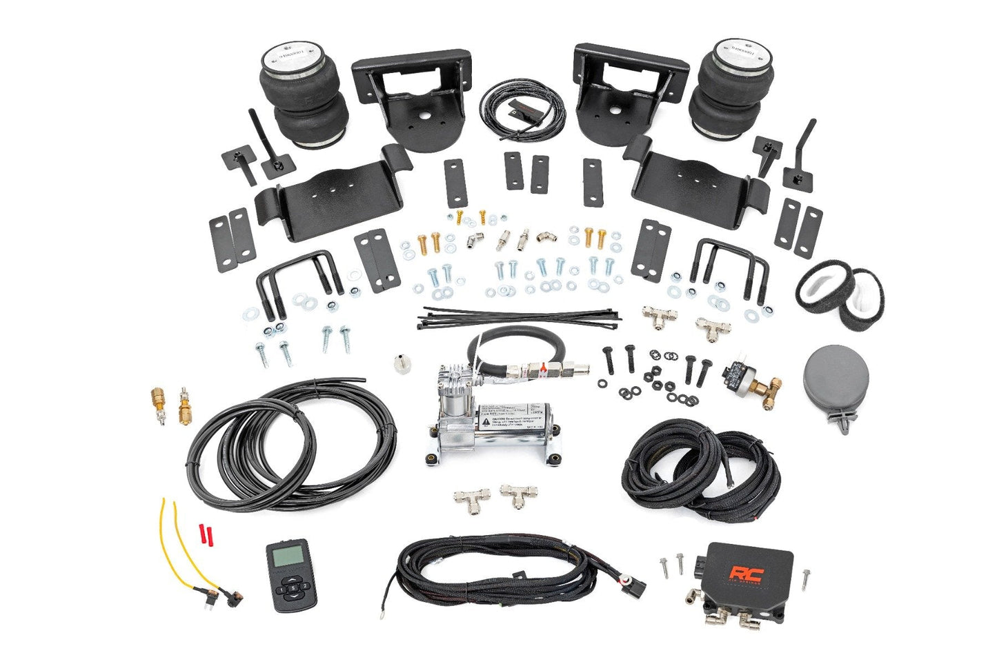 Rough Country 10017WC Air Spring Kit w/compressor | Wireless Controller | 0-6" Lifts | Ford F-150 (15-20)