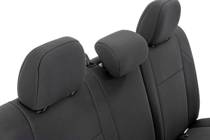 Rough Country 91030 Seat Covers | Front | Double Cab | Toyota Tacoma 2WD/4WD (2016-2023)