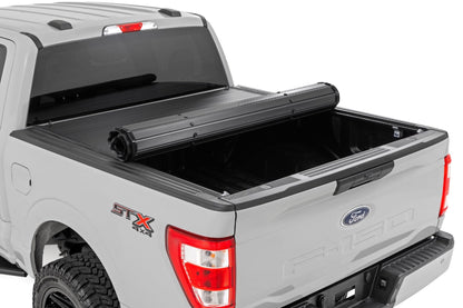 Rough Country 50221550 Hard Roll Up Bed Cover | 5'7" Bed | Ford F-150 (15-25)/F-150 Lightning (22-25)