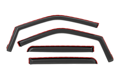 Rough Country 831524 Side Window Deflectors | In Channel Rain Guard | Ford F-150/Lightning/F-250/F-350/Raptor (15-26)
