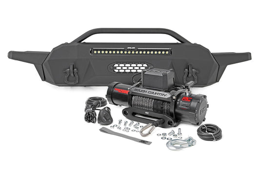 Rough Country 10729 Front Bumper | Hybrid | 20" Blk White DRL LED | Toyota Tacoma 2WD/4WD (16-23)