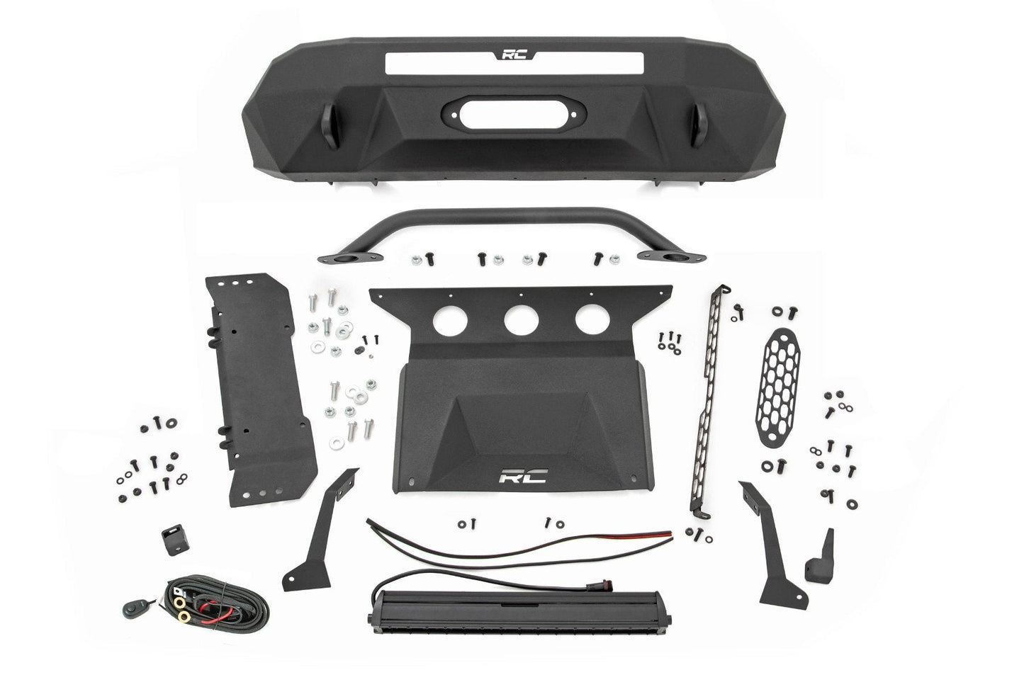 Rough Country 10724 Front Bumper | Hybrid | 20" Blk DRL LED | Toyota Tacoma 2WD/4WD (2016-2023)