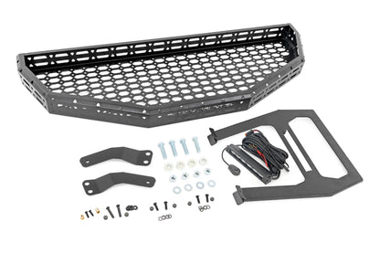 Rough Country 92059 Front Cargo Rack |Black Series LED | 6" Light | Slim Line | Honda Pioneer 1000
