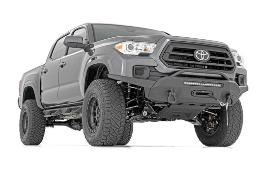 Rough Country 10729 Front Bumper | Hybrid | 20" Blk White DRL LED | Toyota Tacoma 2WD/4WD (16-23)