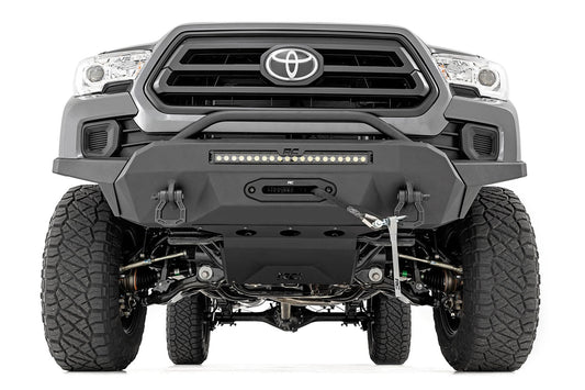 Rough Country 10719 Front Bumper |High Clearance | Hybrid | 20" Blk LED | Toyota Tacoma (16-23)