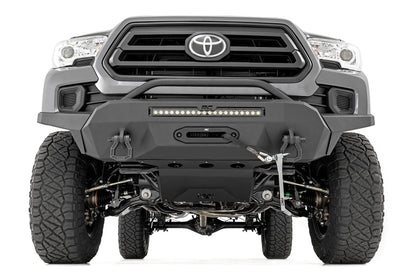 Rough Country 10729 Front Bumper | Hybrid | 20" Blk White DRL LED | Toyota Tacoma 2WD/4WD (16-23)
