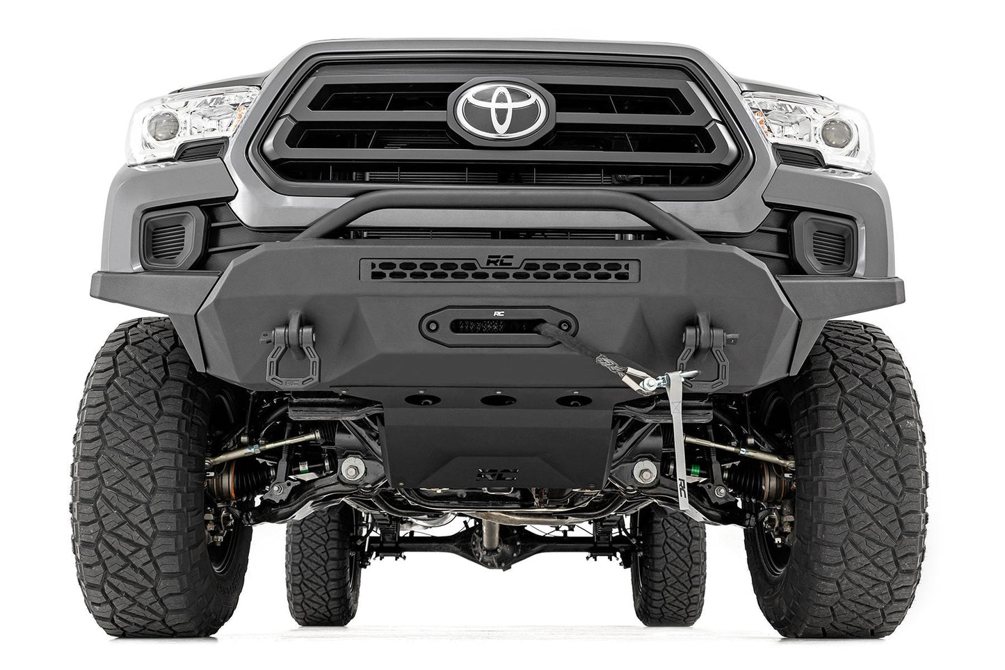 Rough Country 10713 Front Bumper | |High Clearance | Hybrid | Toyota Tacoma 2WD/4WD (2016-2023)
