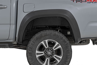 Rough Country S-T11621-218 Fender Flares | Sport | 218 Midnight Black Metallic | Toyota Tacoma (16-23)