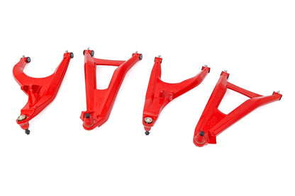 Rough Country 97041RED Aluminum Control Arms | High Clearance w/ 2" Forward Offset | Can-Am Defender HD 5/HD 8/HD 9/HD 10