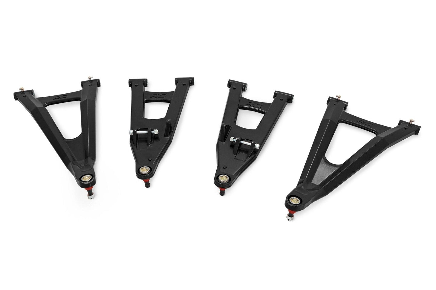 Rough Country 93155BLK Black Forged Alum High Clearance 2" Fwd Offset Control Arms w/Ball Joints | Polaris Ranger 1000XP