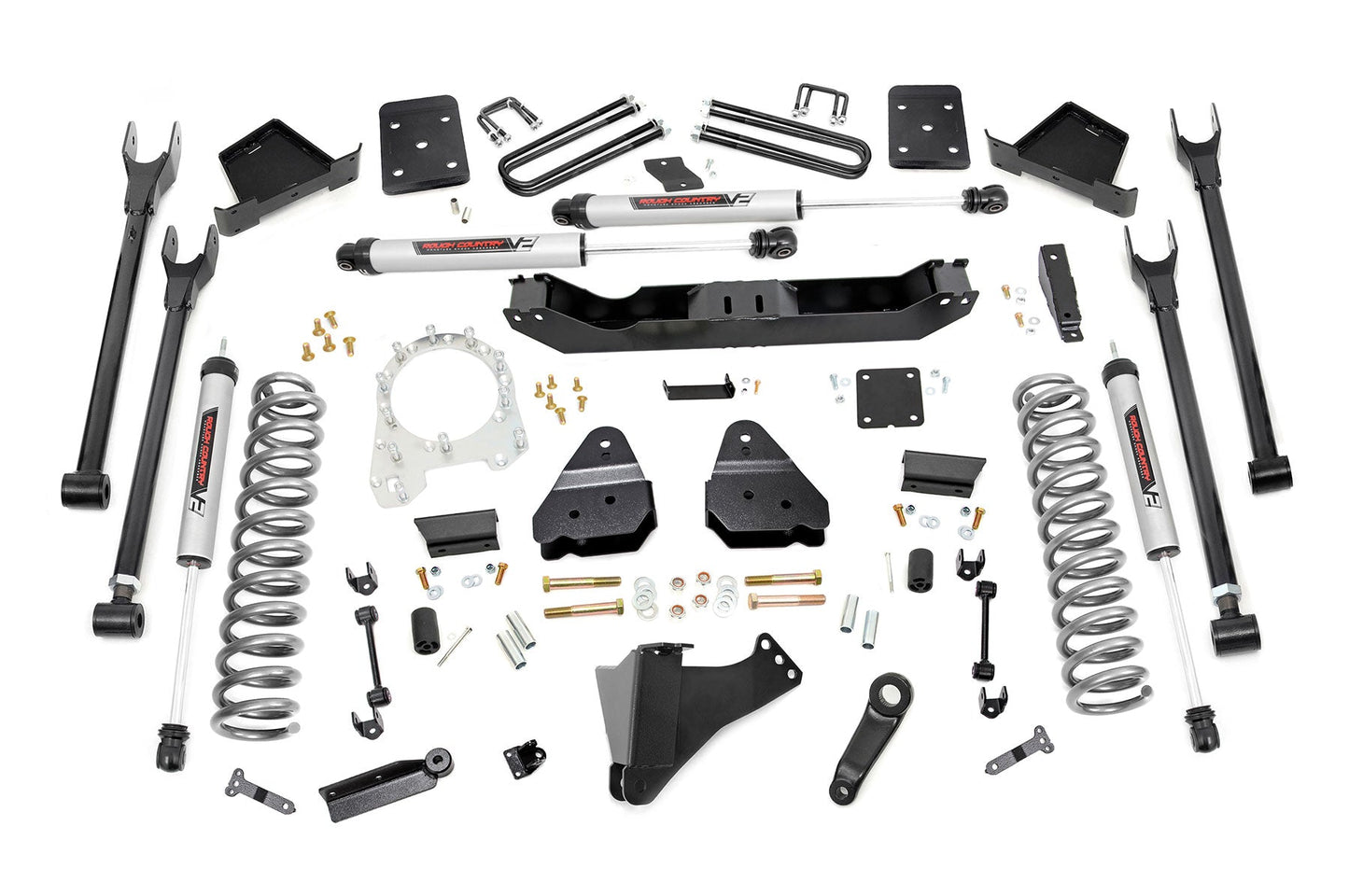 Rough Country 52670 6 Inch Lift Kit | 4-Link | No OVLD | V2 | Ford F-250/F-350 Super Duty (17-22)
