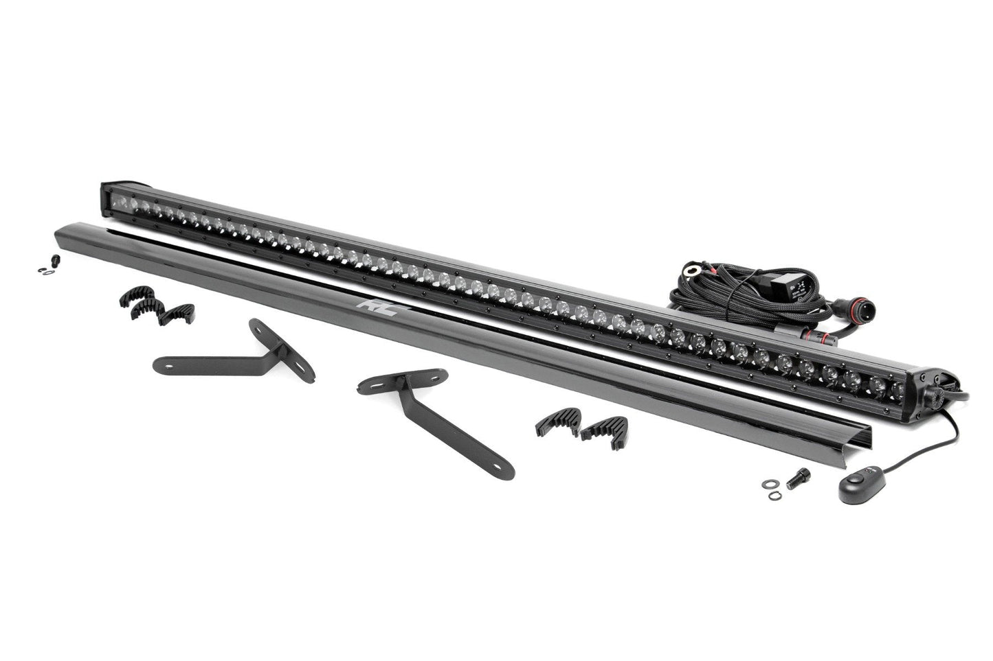 Rough Country 97096 LED Light | Deck Roof | 50" Blk Single Row | Can-Am Defender MAX HD10