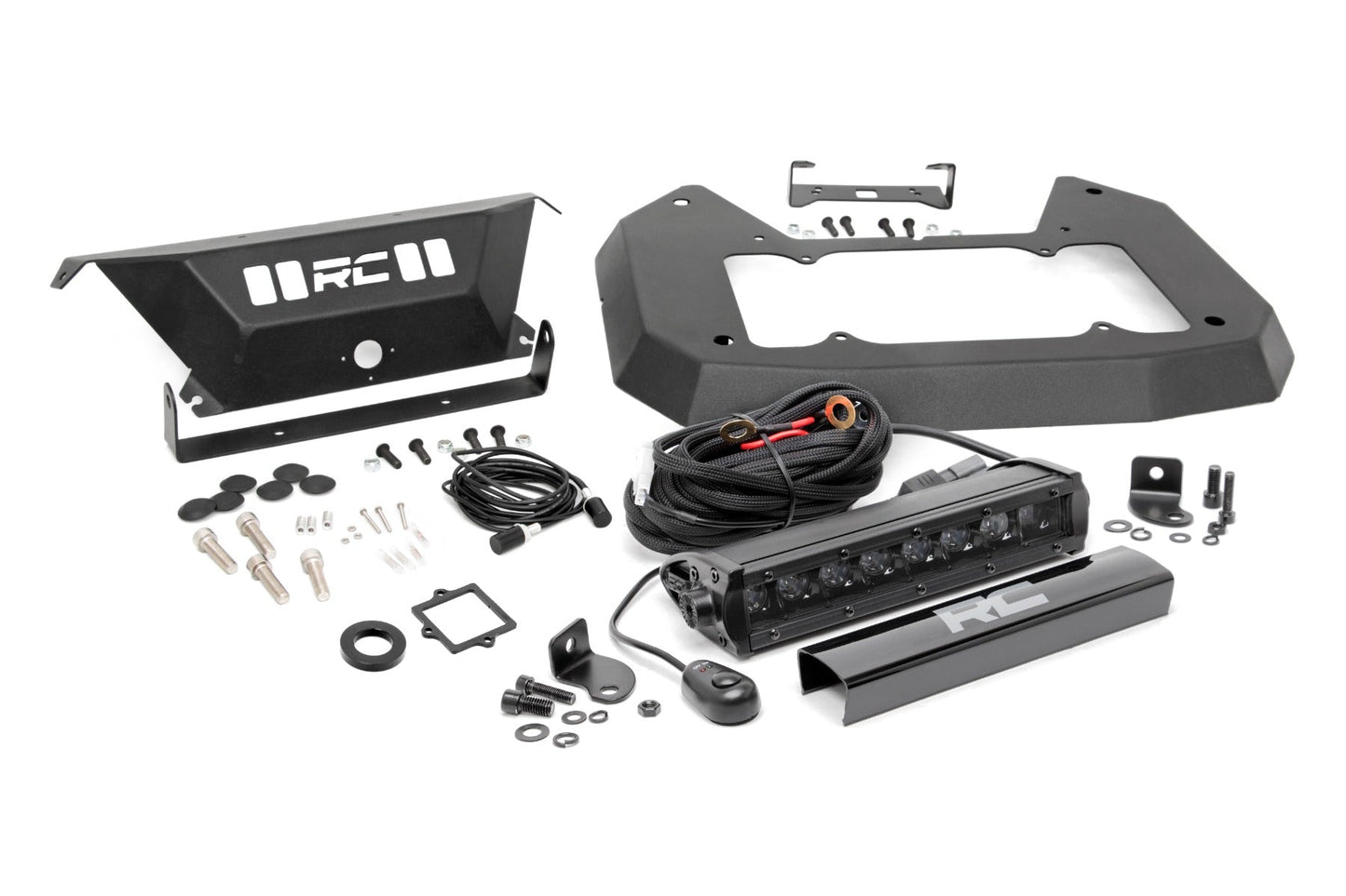 Rough Country 10584 Spare Tire Carrier Delete | 8 Inch BLK Ser LED | Jeep Wrangler JL (18-24)