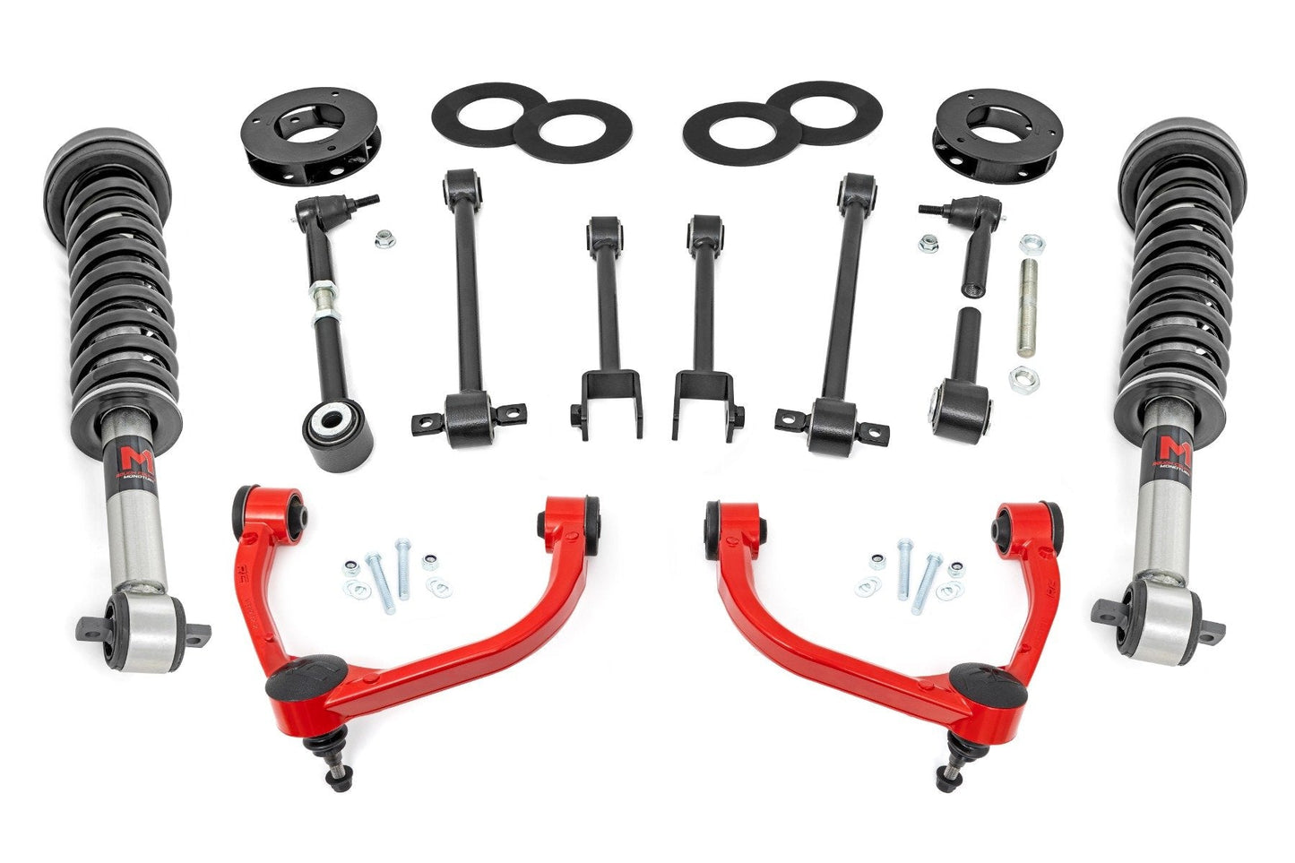 Rough Country 40240RED 3 Inch Lift Kit | UCA | M1 Struts | Ford Expedition 4WD (2018-2024)