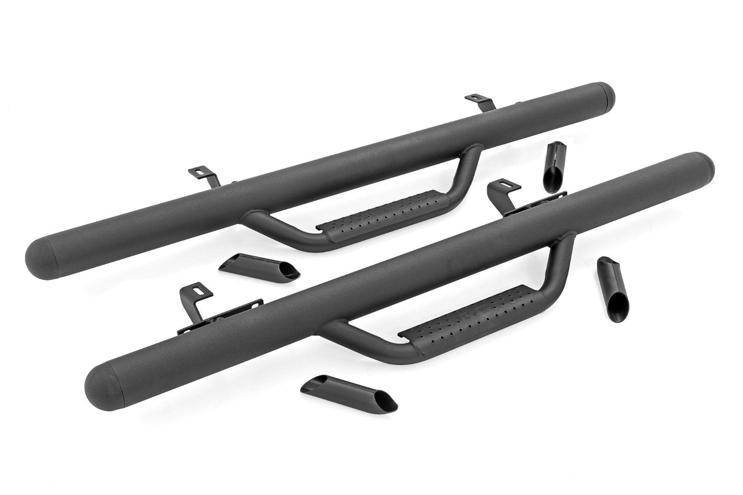Rough Country RCJ1846B Nerf Steps | Full Length | 2 Door | Jeep Wrangler JL 4WD (2018-2025)