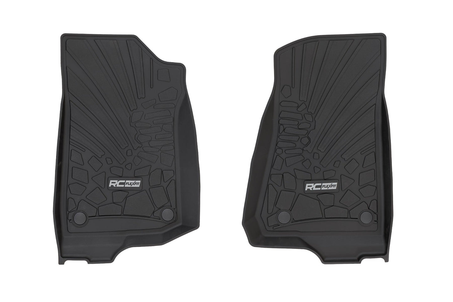 Rough Country FF-6011 Flex Fit Floor Mats | FR | 4 Door | Jeep Wrangler Unlimited 4WD (2018-2025)