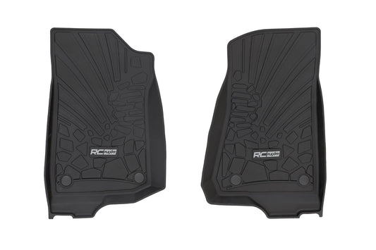 Rough Country FF-6011_A Flex Fit Floor Mats | FR | 2 Door | Jeep Wrangler JL 4WD (2018-2025)