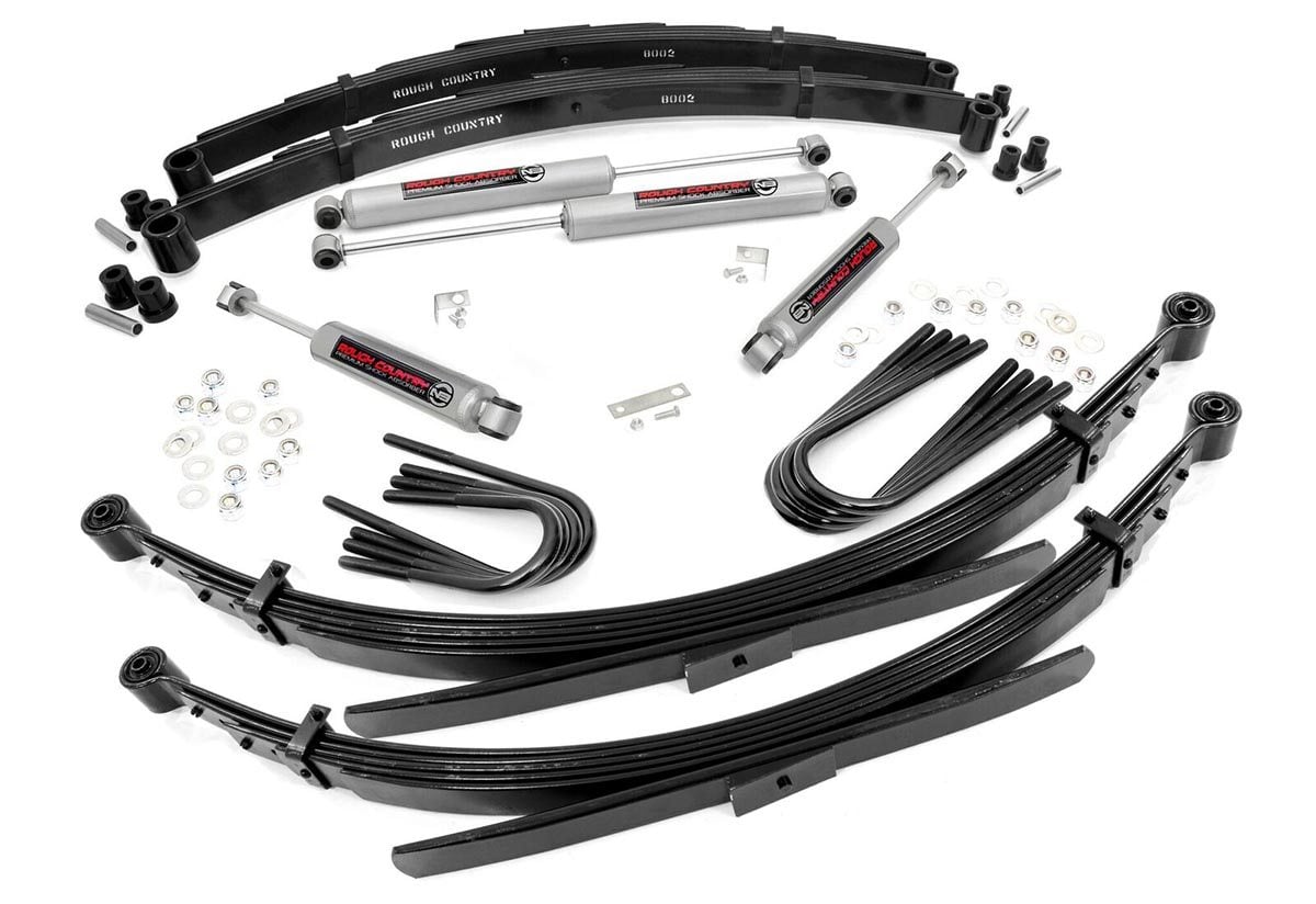 Rough Country 18630 2 Inch Lift | 52 Inch Rear Springs | Chevy/GMC 3/4-Ton Suburban/C25/K25 Truck (73-76)