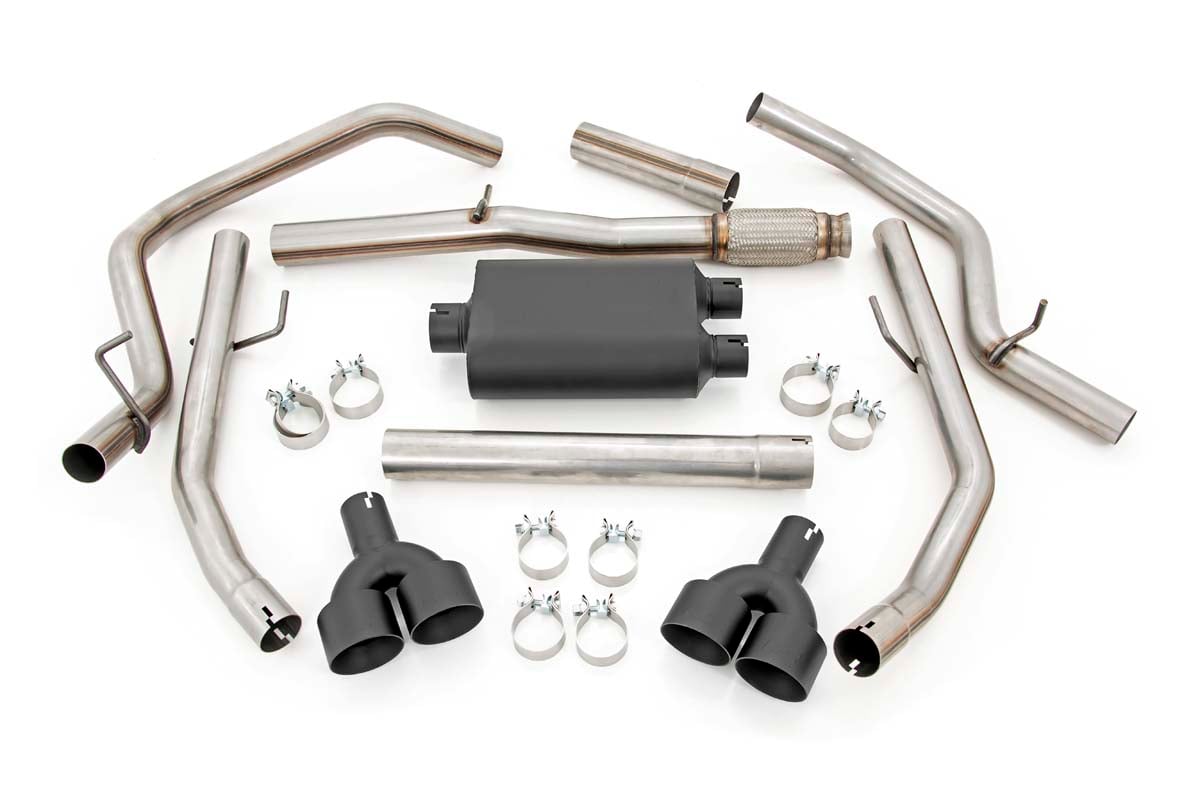 Rough Country 96014 Performance Cat-Back Exhaust | 6.2L | 5'8" & 6'6" Bed | Chevy/GMC Sierra/Silverado 1500 (19-26)