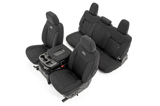 Rough Country 91039 Seat Covers | FR 40/20/40 | RR 60/40 | Chevy/GMC Sierra 1500 (19-26)/Silverado 1500 (19-26)