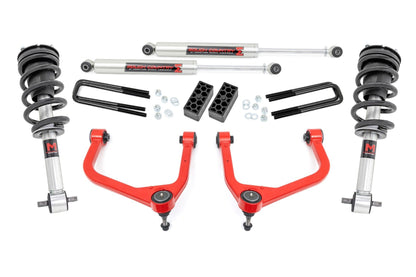 Rough Country 29540RED 3.5 Inch Lift Kit | M1 Struts/M1 | Chevy Silverado 1500 2WD/4WD (2019-2024 & Classic)