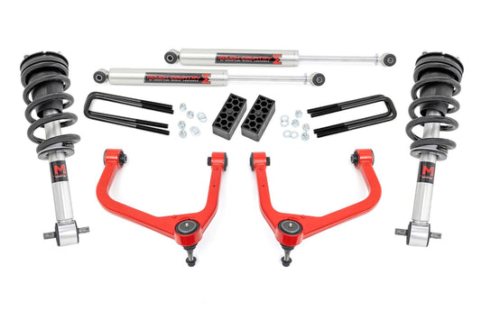 Rough Country 29540RED 3.5 Inch Lift Kit | M1 Struts/M1 | Chevy Silverado 1500 2WD/4WD (2019-2024 & Classic)