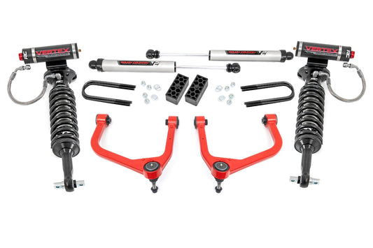 Rough Country 28257RED_A 3.5 Inch Lift Kit | Vertex/V2 | Rear Mono Leaf | Chevy Silverado 1500 (25-26)