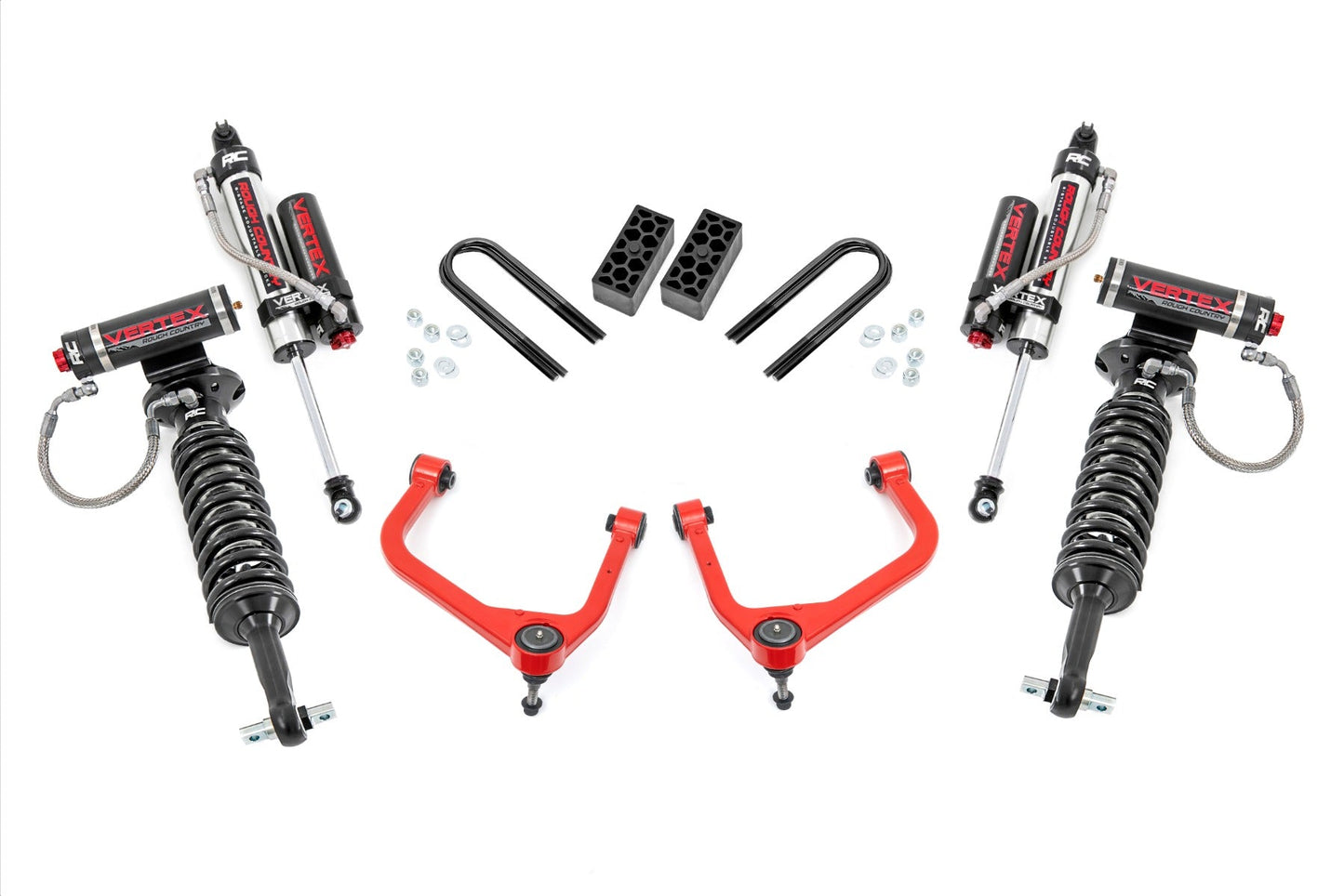 Rough Country 28250RED_A 3.5 Inch Lift Kit | Vertex | Rear Mono Leaf | Chevy Silverado 1500 (25-26)