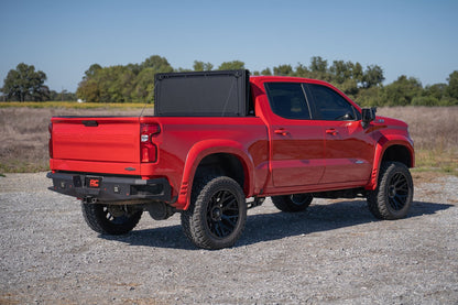 Rough Country 49120580 Hard Tri-Fold Flip Up Bed Cover | 5'10" Bed | Chevy/GMC Sierra 1500 (19-26)/Silverado 1500 (19-26)