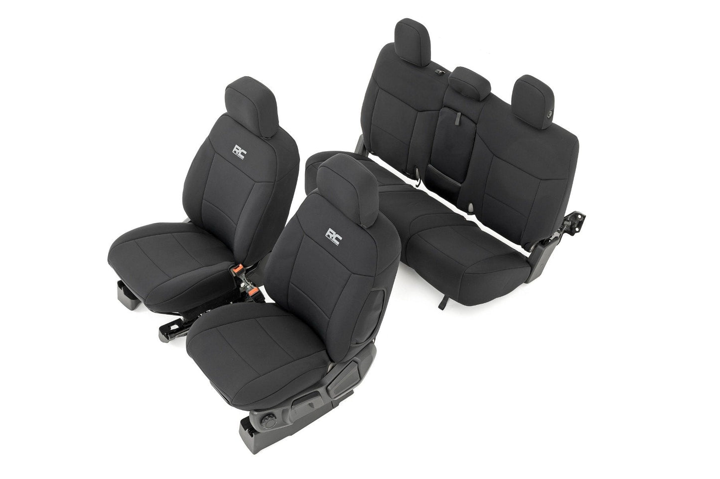Rough Country 91056A Seat Covers | FR Bucket and RR Bench | Ford Ranger 2WD/4WD (2019-2026)