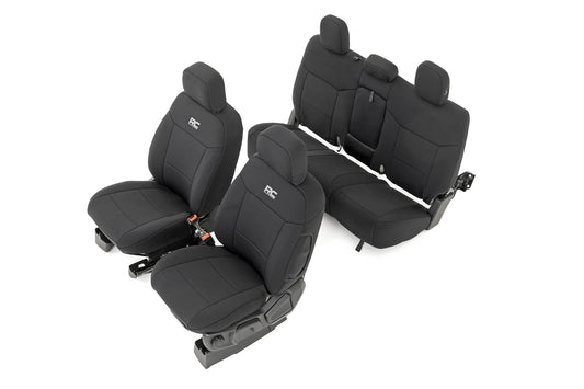 Rough Country 91056A Seat Covers | FR Bucket and RR Bench | Ford Ranger 2WD/4WD (2019-2026)