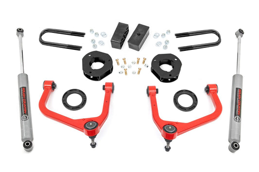 Rough Country 28830RED 3.5 Inch Lift Kit | Mono Leaf Rear | GMC Sierra 1500 2WD/4WD (2019-2024 & Classic)