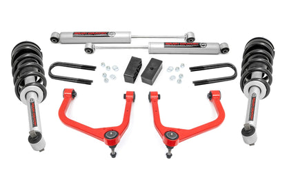 Rough Country 28831RED 3.5 Inch Lift Kit | Mono Leaf Rear | N3 Struts | GMC Sierra 1500 2WD/4WD (2019-2024 & Classic)