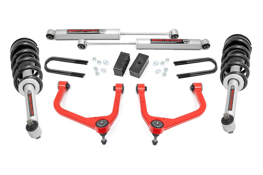 Rough Country 28831RED_A 3.5 Inch Lift Kit | Mono Leaf Rear | N3 Struts | GMC Sierra 1500 (25-26)