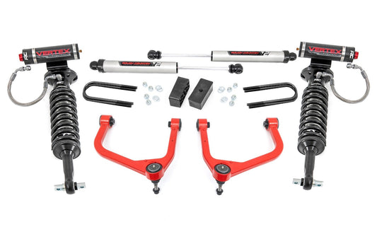 Rough Country 28857RED_A 3.5 Inch Lift Kit | Mono Leaf Rear | Vertex/V2 | GMC Sierra 1500 (25-26)