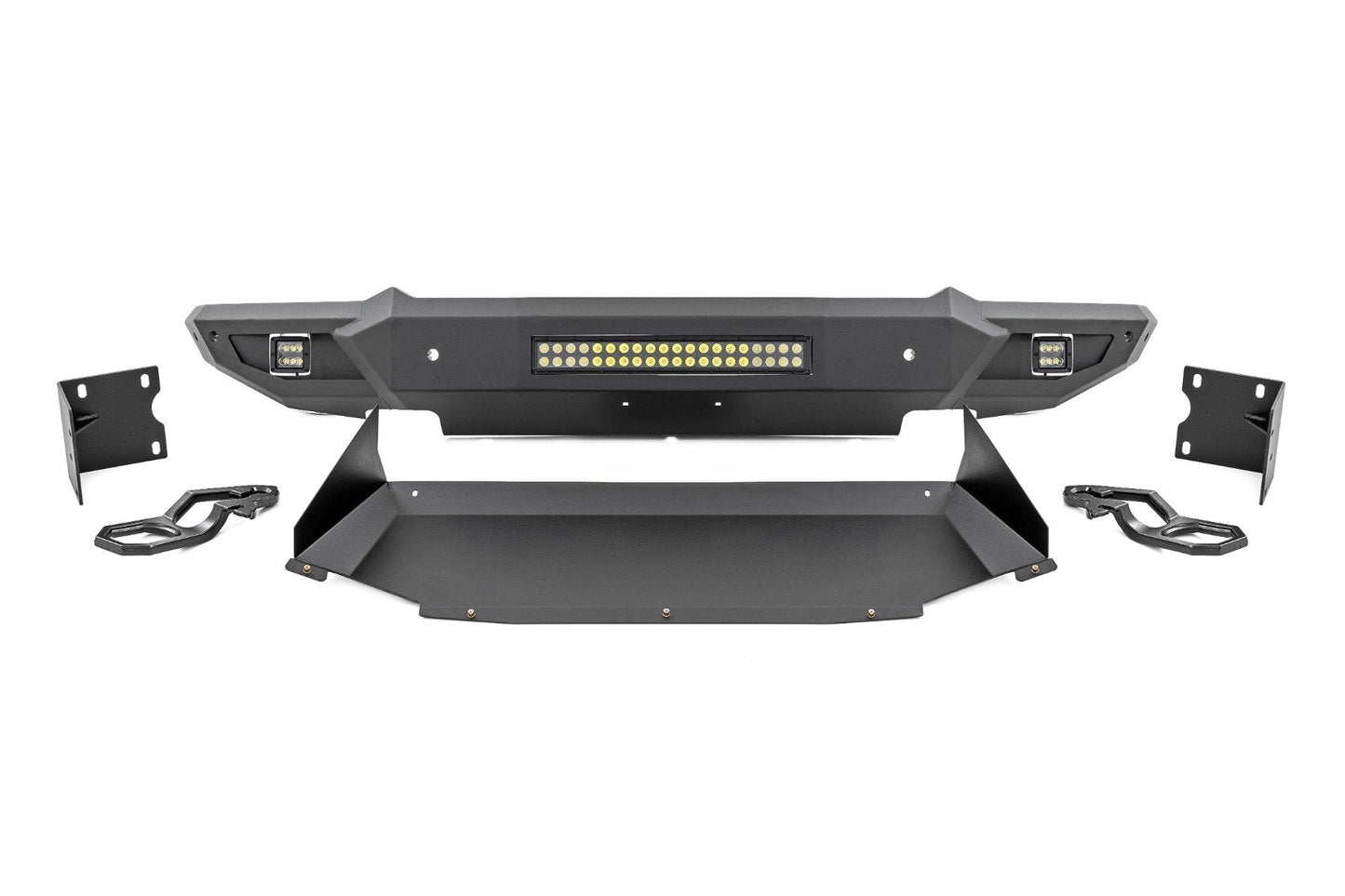 Rough Country 10808ATH Front Bumper w/Skid Plate & Tow Hooks | Ram 1500 2WD/4WD (2019-2024)