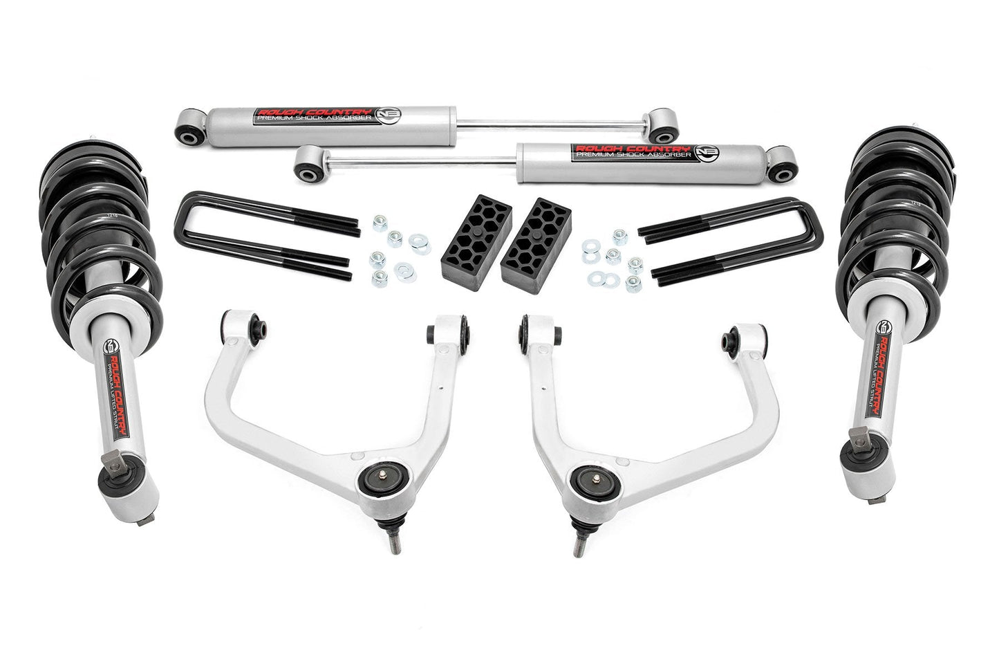 Rough Country 29532 3.5 Inch Lift Kit | N3 Struts | Chevy Silverado 1500 2WD/4WD (2019-2024 & Classic)