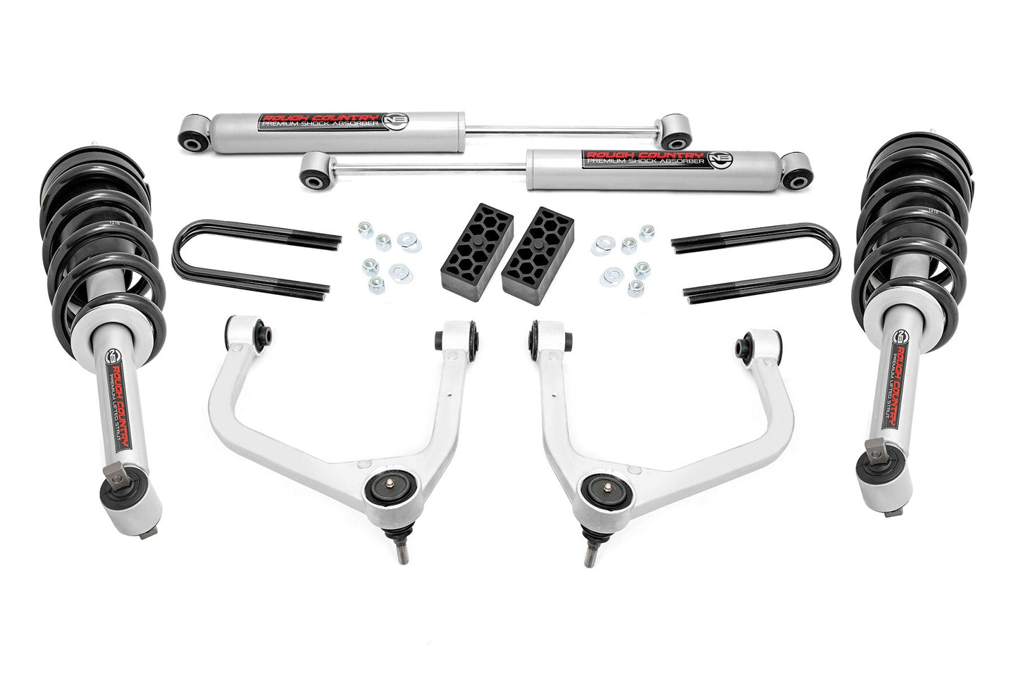 Rough Country 28231 3.5 Inch Lift Kit | N3 Struts | Rear Mono Leaf | Chevy Silverado 1500 (22-24)